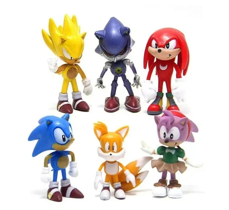 Sonic Figures Boxed Collector's Figure Bundle 6pc Gift Box NEW